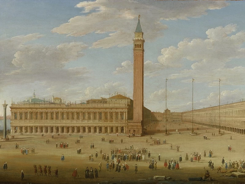 1684-Hendrik Frans van Lint - Venezia, veduta di Piazza San Marco con la Piazzetta